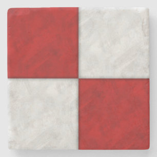 U Uniform Watercolor Nautical Signal Maritime Flag Stone Coaster