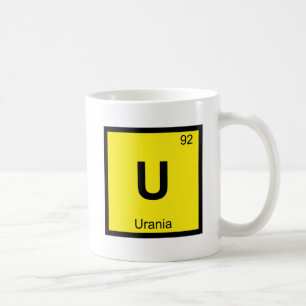 U - Urania Muse Chemistry Periodic Table Symbol Coffee Mug