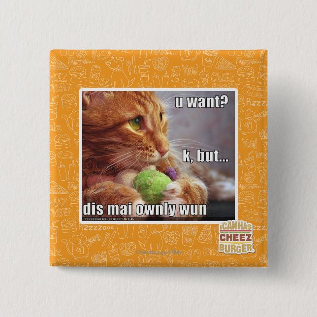 U want? 2 inch square button (Front)