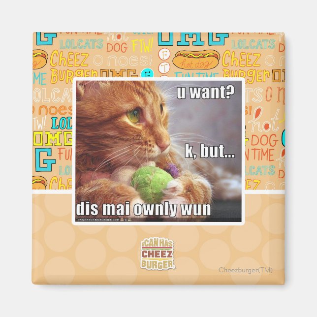 U want? magnet (Front)