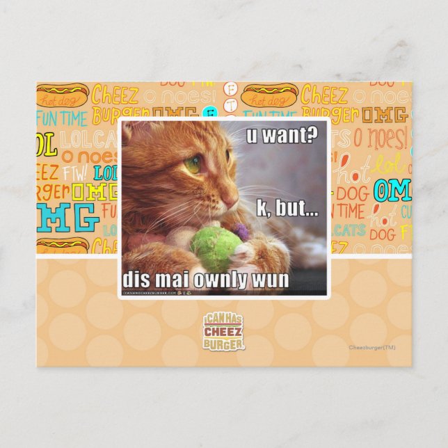 U want? postcard (Front)