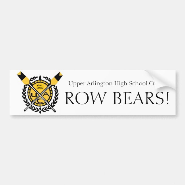 ua crew2, EST. 1993-2, ROW BEARS!, Upper Arling... Bumper Sticker (Front)