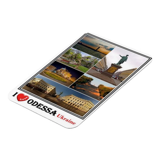 UA Ukraine - Odessa -  I Love Mosaic - Magnet (Left Side)