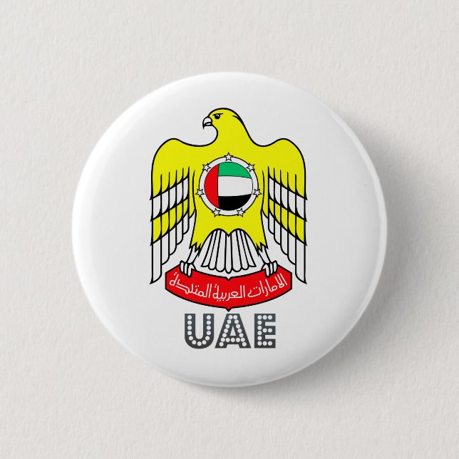 Uae Coat of Arms 2 Inch Round Button (Front)
