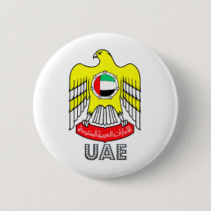 Uae Coat of Arms 2 Inch Round Button