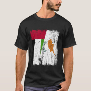 UAE Cyprus Half Flag Emirati Cypriot Heritage T-Shirt