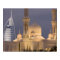UAE, Dubai. Mosque in evening with Burj al Arab