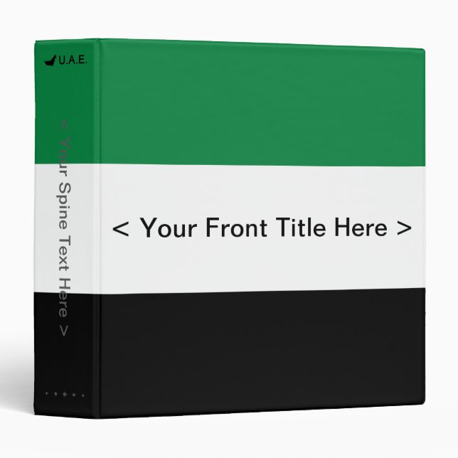 UAE Flag Binder (Front/Spine)