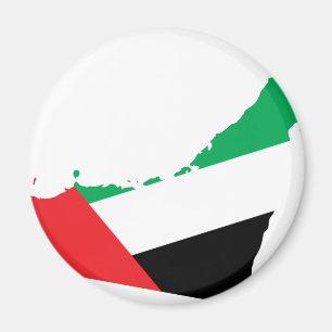 Uae flag map magnet