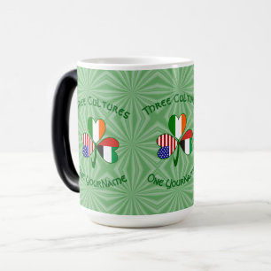 UAE Irish American Shamrock Flag Personalized Magic Mug