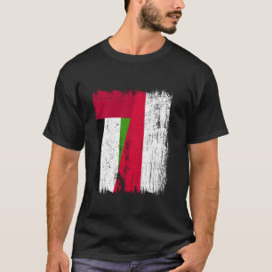UAE Poland Half Flag United Arab Emirates Polish A T-Shirt