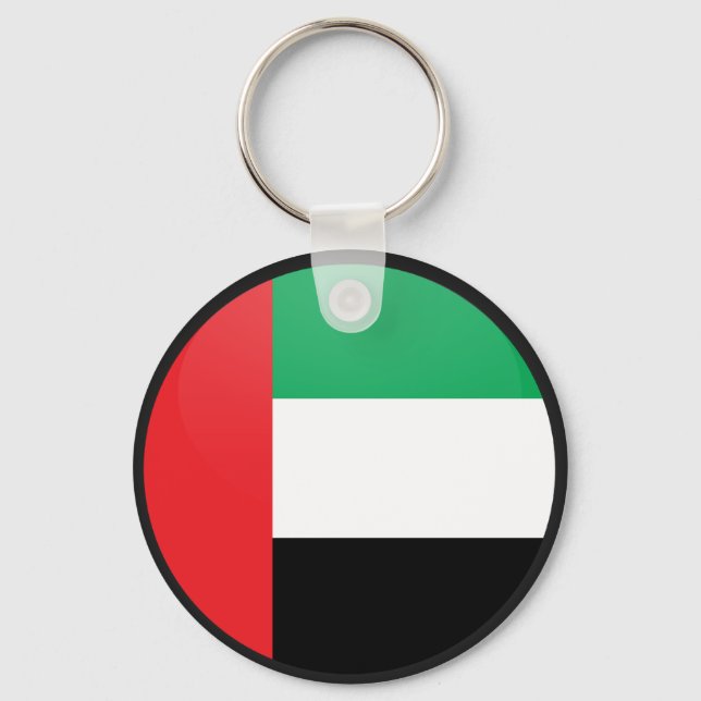 Uae quality Flag Circle Keychain (Front)