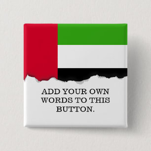 UAE United Arab Emirates Flag 2 Inch Square Button