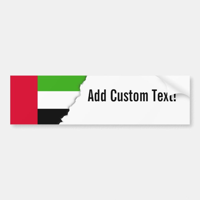 UAE United Arab Emirates Flag Bumper Sticker (Front)
