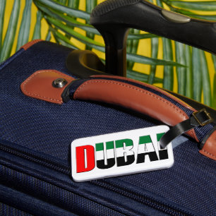 UAE United Arab Emirates Flag Colours Dubai Luggage Tag