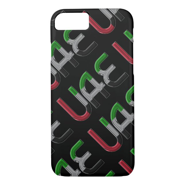 UAE United Arab Emirates Flag Colours Typography Case-Mate iPhone Case (Back)