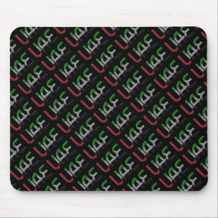 UAE United Arab Emirates Flag Colours Typography Mouse Pad