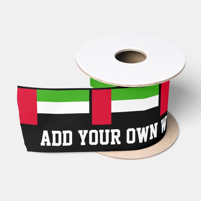 UAE United Arab Emirates Flag Satin Ribbon (Spool)