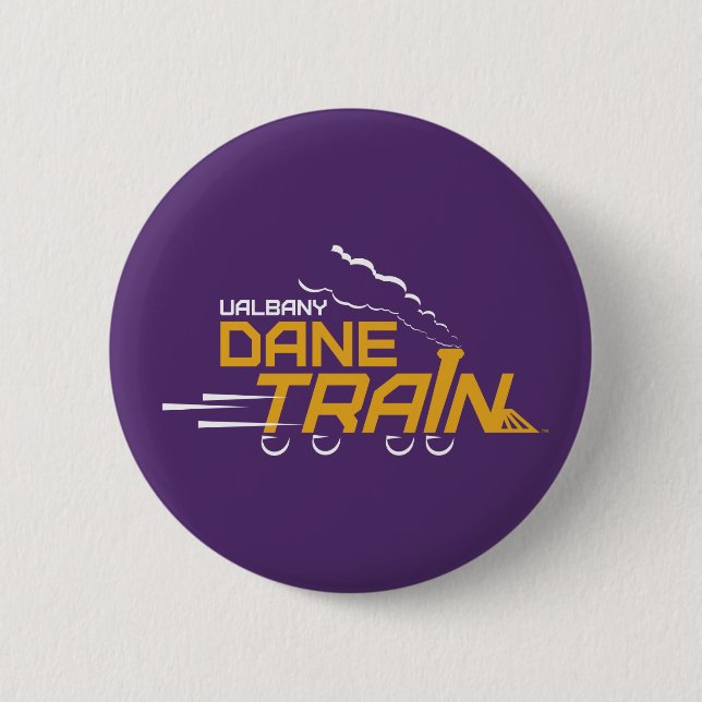 UAlbany Dane Train Logo 2 Inch Round Button (Front)