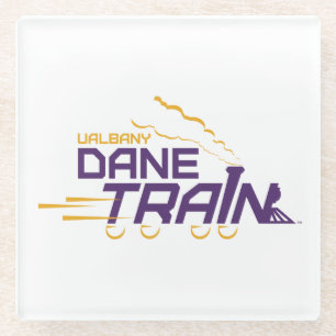 UAlbany Dane Train Logo Glass Coaster