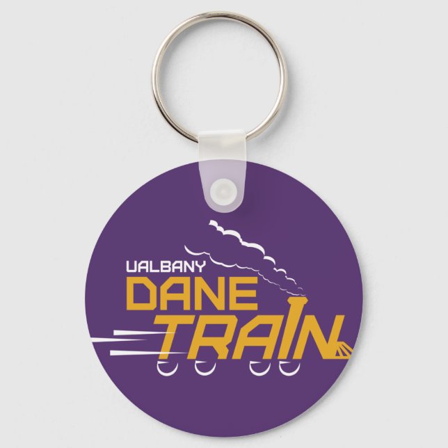 UAlbany Dane Train Logo Keychain (Front)