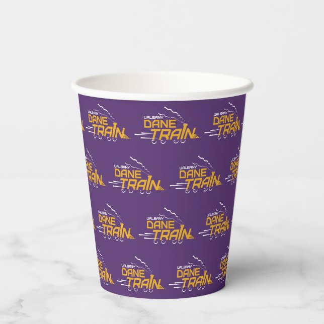 UAlbany Dane Train Logo Paper Cups (Back)