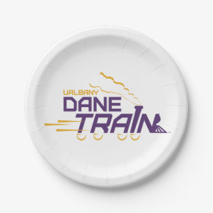 UAlbany Dane Train Logo Paper Plate