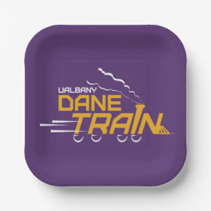 UAlbany Dane Train Logo Paper Plate