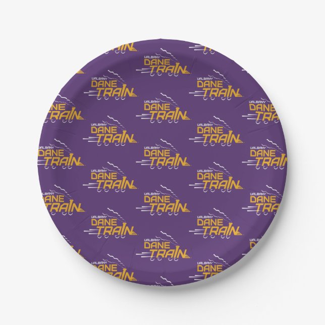 UAlbany Dane Train Logo Paper Plate (Front)