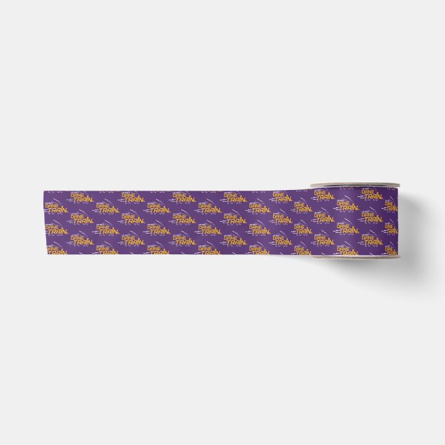 UAlbany Dane Train Logo Satin Ribbon (Front)