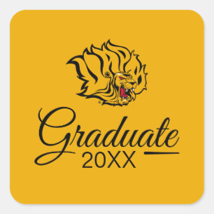UAPB Golden Lions Graduate Square Sticker