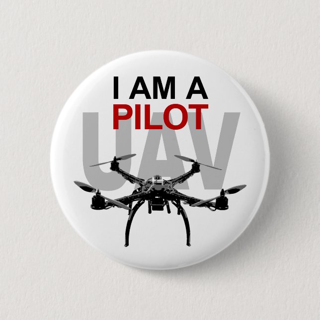 UAV Quadpilot Quadcopter Pilot 2 Inch Round Button (Front)