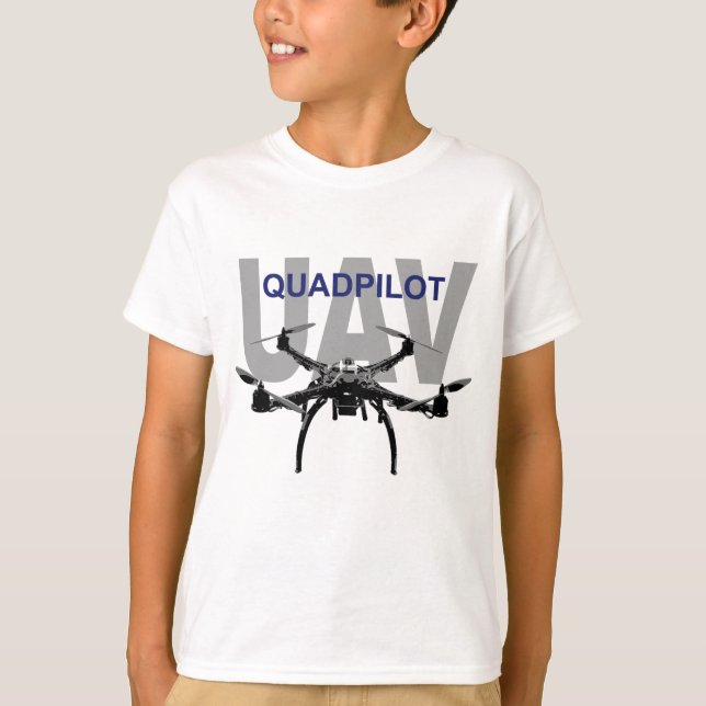 UAV Quadpilot Quadcopter Pilot T-Shirt (Front)