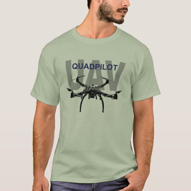 UAV Quadpilot Quadcopter Pilot T-Shirt (Front)