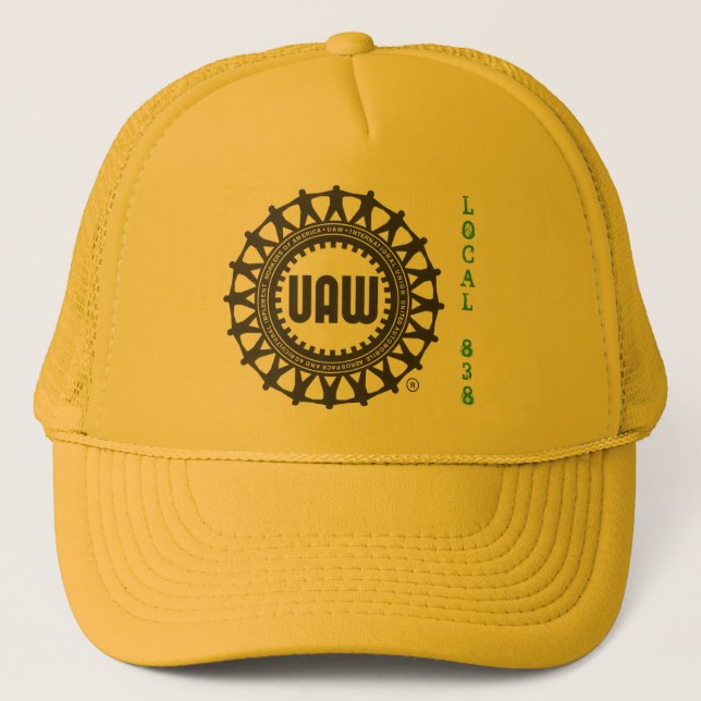 UAW/John Deere safety bump cap Local 838 (Front)
