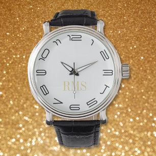 Uber Cool Mens Classic Monogrammed Initials Watch