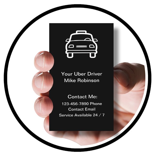 Uber Driver Simple Contact Business Cards (Creator Uploaded)