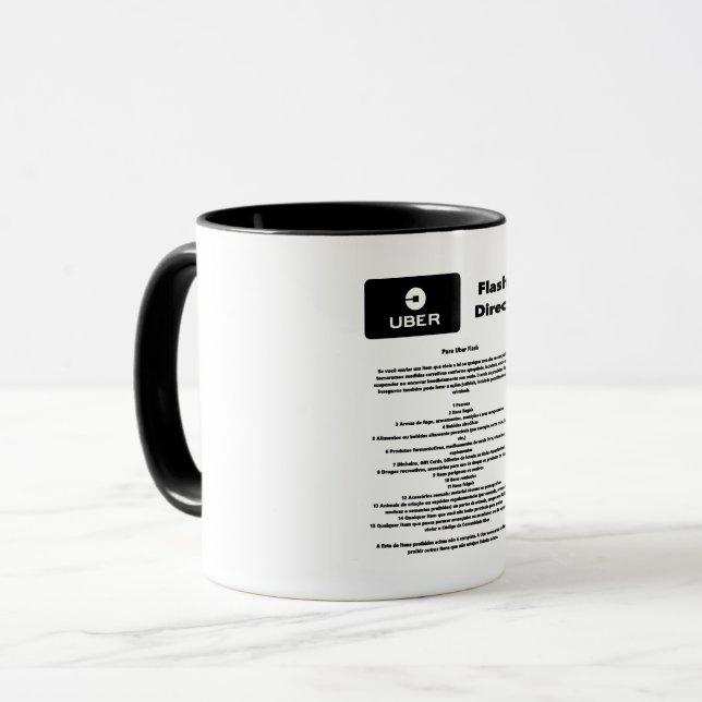 Uber Flash Direct Guidelines Mug (Front Left)