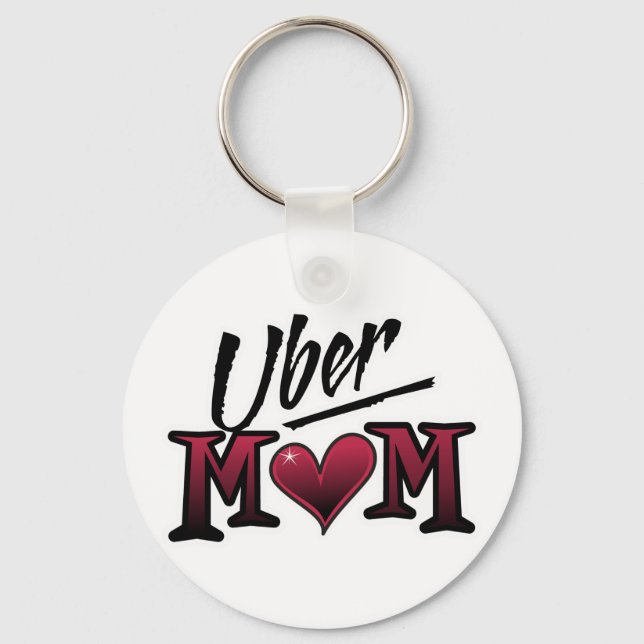 Uber Mom Red Keychain (Front)