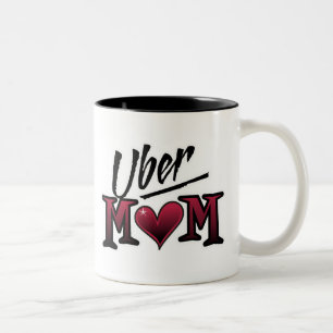 Uber Mom Red Two-Tone Coffee Mug