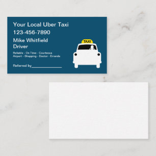 Uber Taxi Ride Hailing Cartes de visite