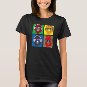 ÜBERMENSCH COOL LION Worhol meets Nietzche mashup T-Shirt
