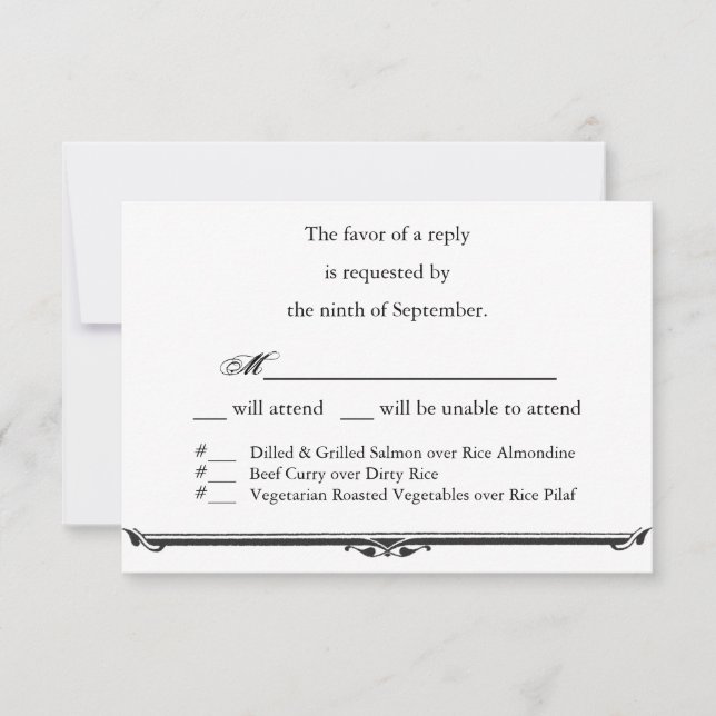 Ubi Caritas et Amor Wedding Modèle RSVP (Devant)