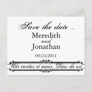 Ubi Caritas et Amor Wedding Save the Date Template
