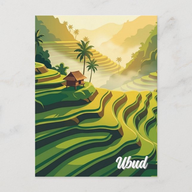 Ubud Bali Indonesia Travel Postcard (Front)