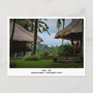 Ubud, Bali Indonésie Carte postale Voyage