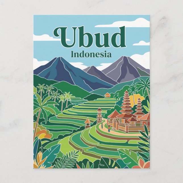 Ubud Indonesia Postcard (Front)