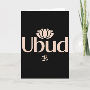 Ubud Li Aum Om Spiritual Lotus Flower Meditation Y Card