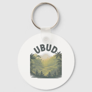 Ubud Li Rice Fields Jungle Meditation Yoga  Keychain