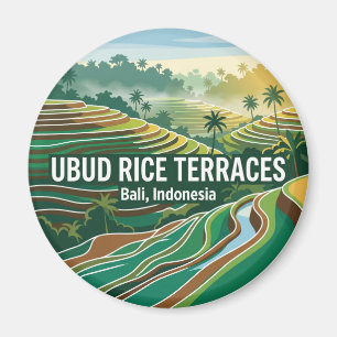 Ubud Rice Terraces Indonesia Magnet